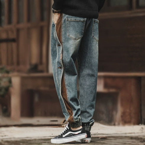Side Line Denim Jogger Pants P1330